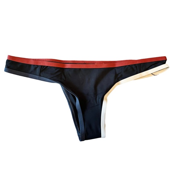 TAVIK Bikini Set Jett Top Jayden Bottom ColorBlock Black Swim Large NWT - Picture 7 of 14